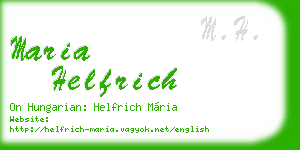 maria helfrich business card